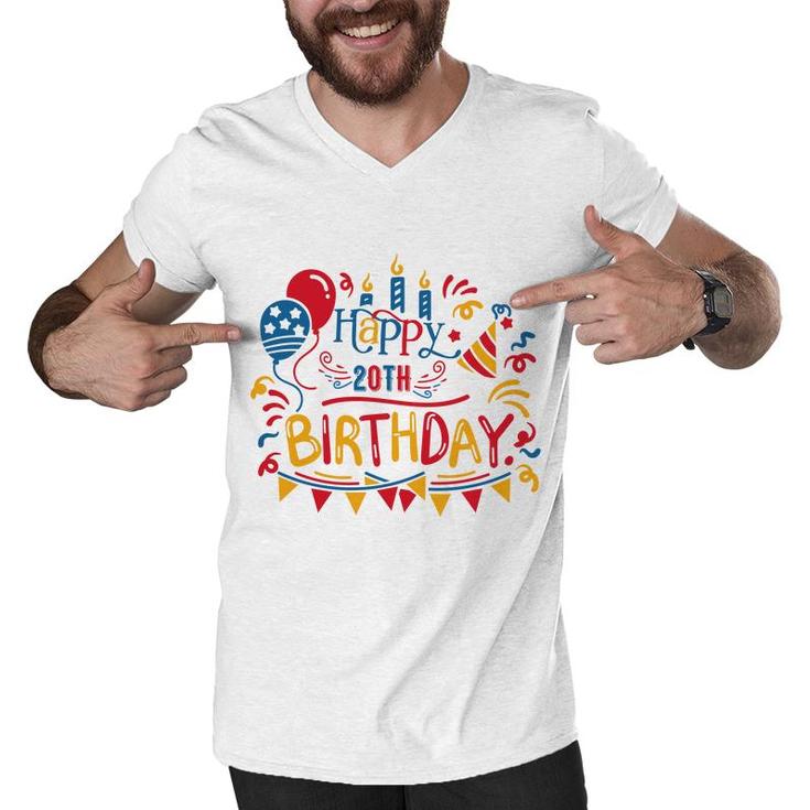 I Have Many Big Gifts In My Birthday Event  And Happy 20Th Birthday Since I Was Born In 2002 Men V-Neck Tshirt