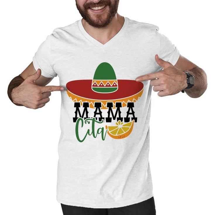 Mexican Hat Mamacita Lemon Cinco De Mayo Party Men V-Neck Tshirt
