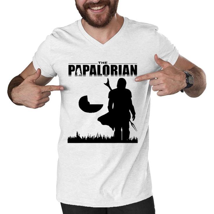 The Papalorian Dadalorian Funny Fathers Day Costume Tee Men V-Neck Tshirt
