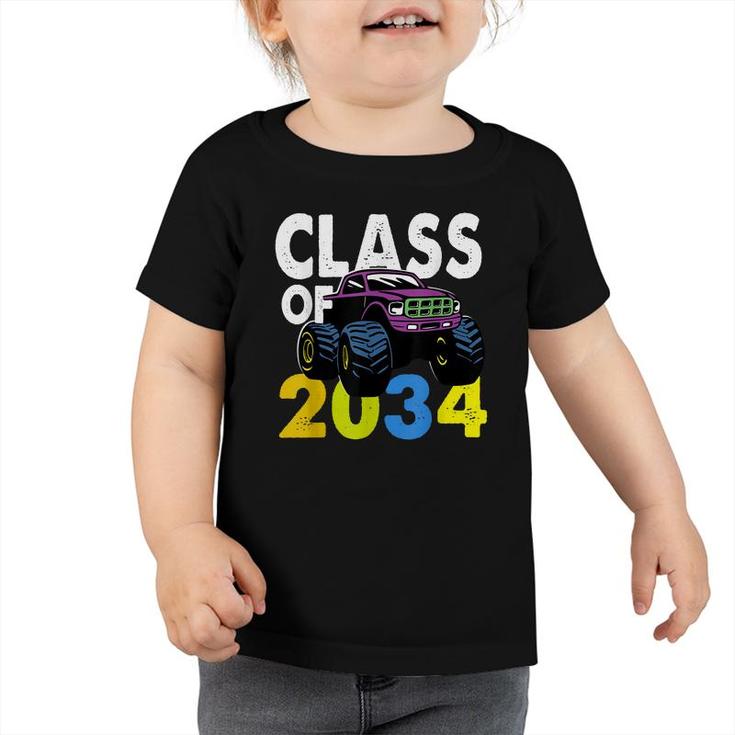 Class-Of 2034 Monster-Funny Truck Kindergarten 2021 Birthday  Toddler Tshirt