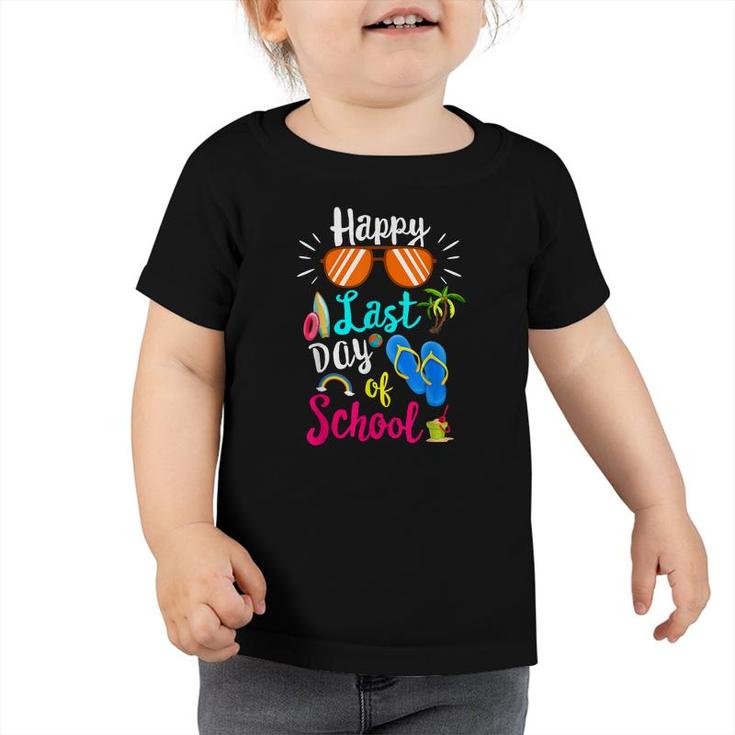 Happy Last Day Of School Funny Teacher Hello Summer Kids  Toddler Tshirt