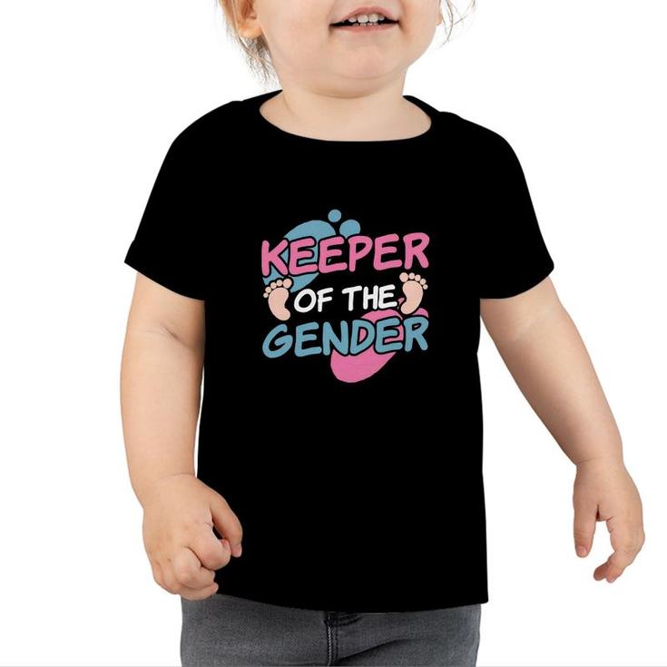 Keeper Of The Gender Baby Gender Reveal Party Toddler Tshirt
