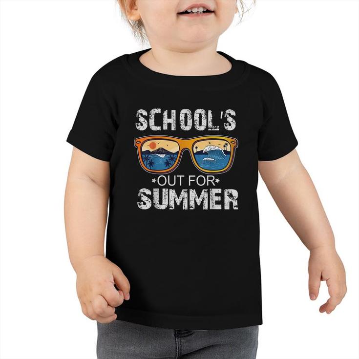 Schools Out For Summer Glasses Last Day Of School Teacher  Toddler Tshirt