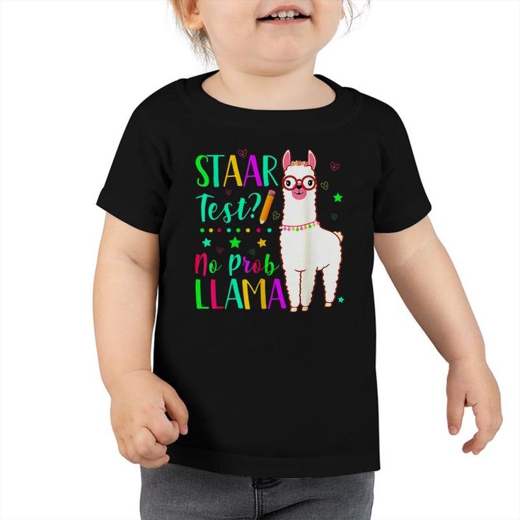 Staar No Prob Llama Funny Teacher Exam Testing Test Day Kids  Toddler Tshirt