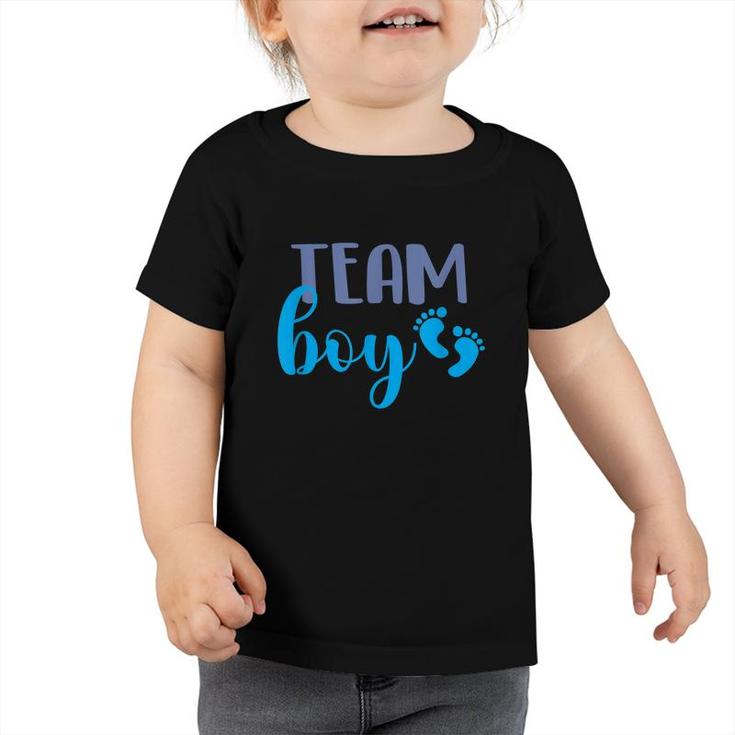 Team Boy Gender Reveal Party Baby Shower Pregnancy  Toddler Tshirt