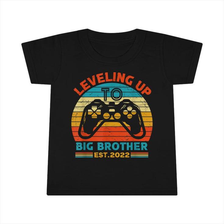 Promoted To Big Bro 2022 Vintage Leveled Up To Big Brother  Infant Tshirt