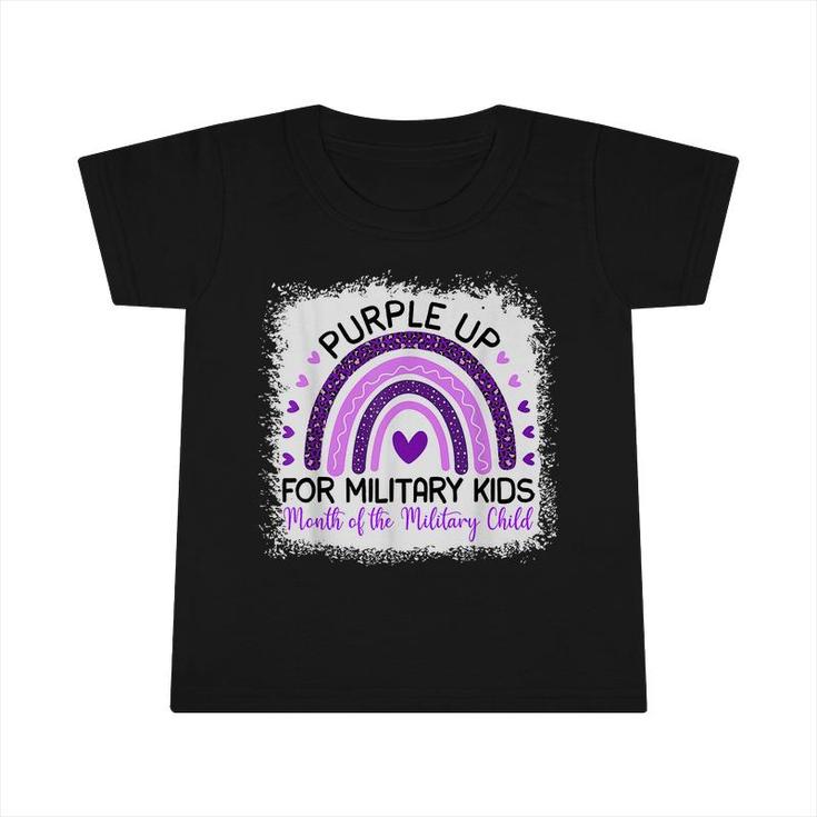 Purple Up For Military Kids Cool Month Of The Military Child  Infant Tshirt