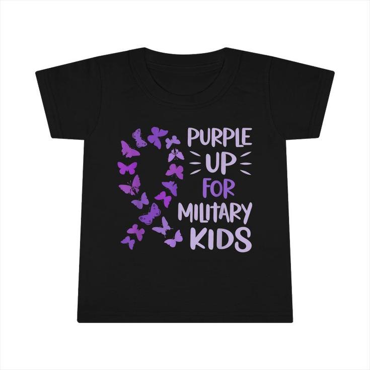 Purple Up Military Child Butterfly Military Brats Month  Infant Tshirt