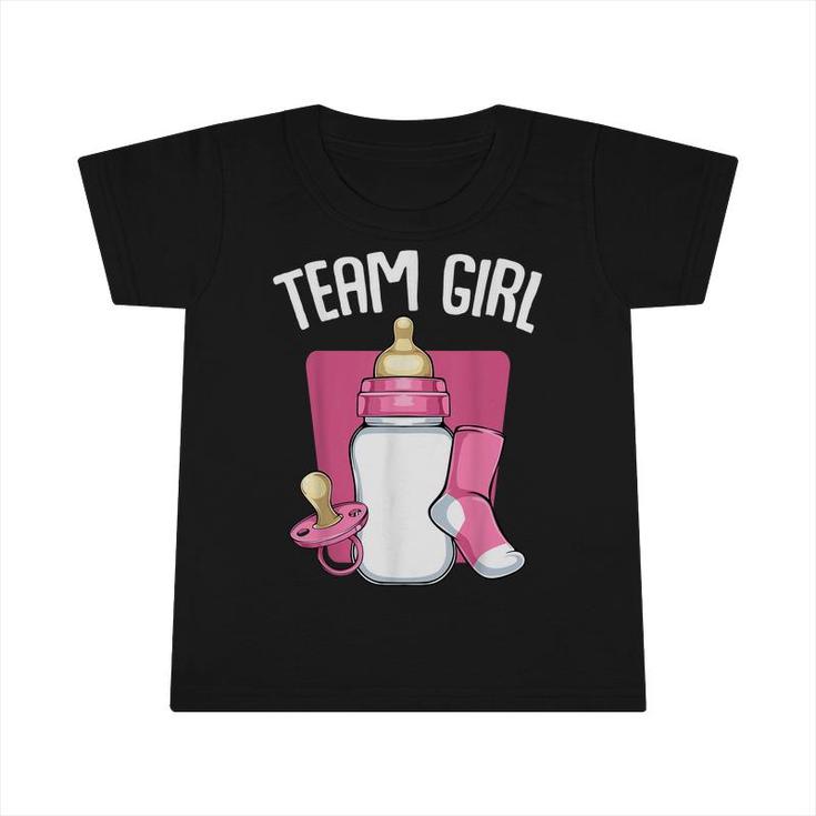 Team Girl Pink Funny Gender Reveal Baby Shower Party Family  Infant Tshirt