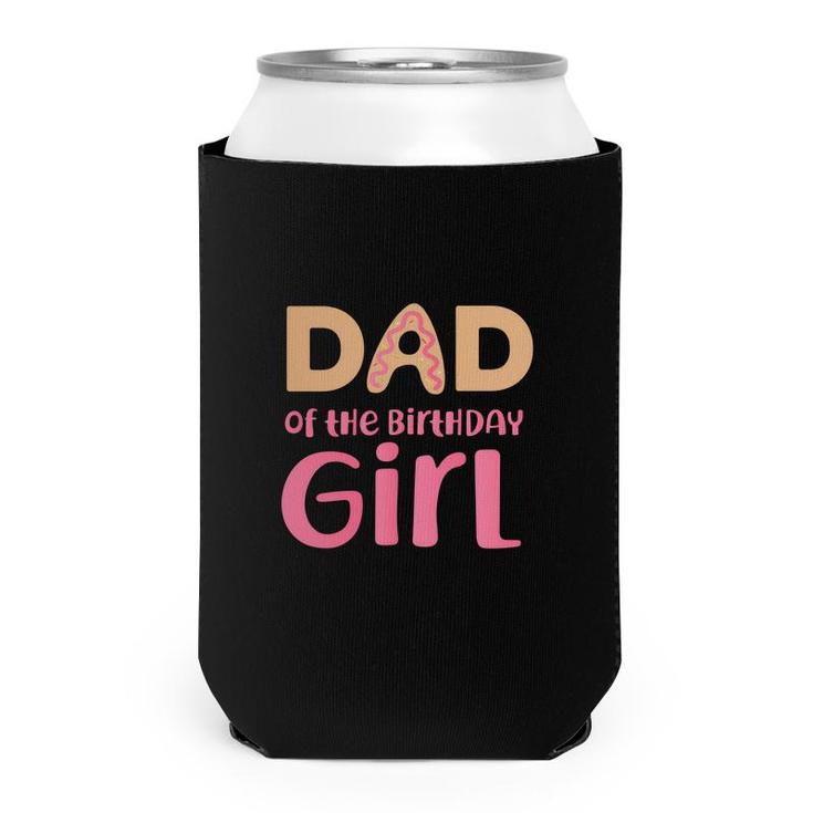 Dad Of The Birthday Girl With Cakes And Colorful Can Cooler