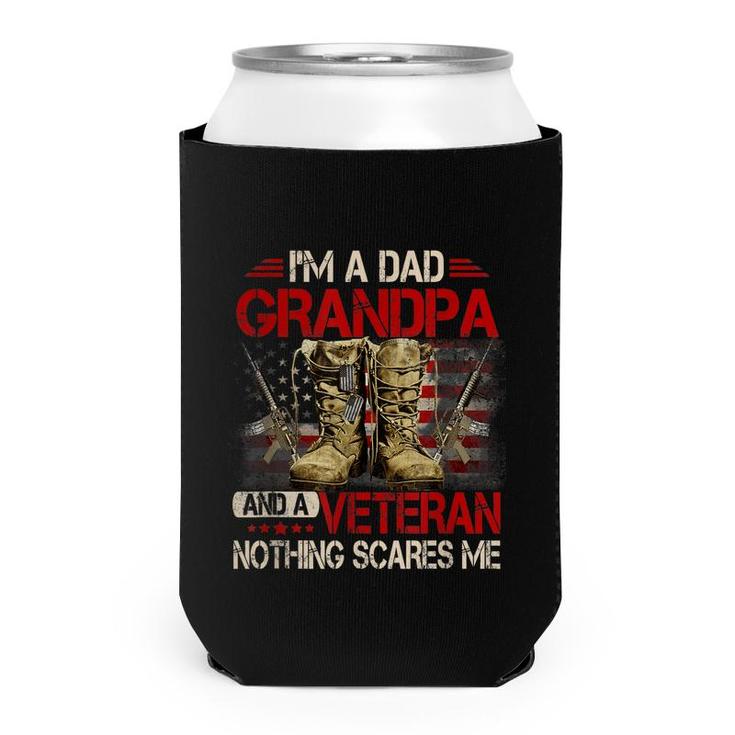 Im A Dad Grandpa And A Veteran American Flag Gists For Dad  Can Cooler