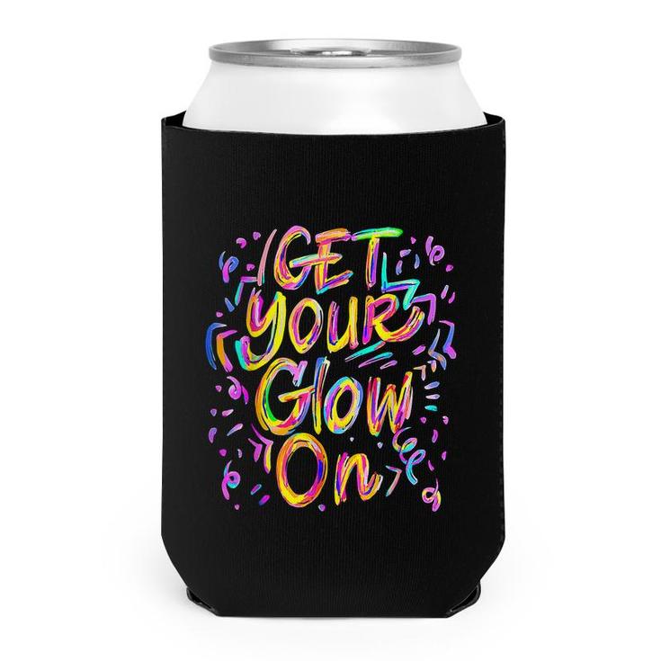Lets Glow Crazy Glow Party 80S Retro Costume Party Lover Can Cooler