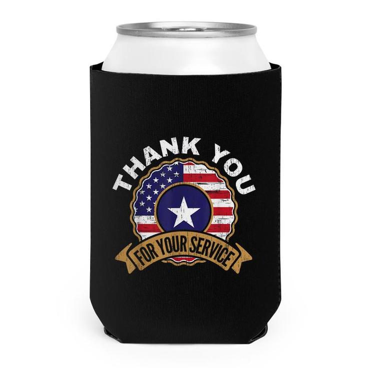 Thank You For Your Service Patriot Memorial Day   Can Cooler