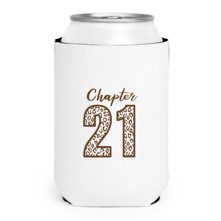 Chapter 21 21St Birthday Orange Leopard Can Cooler