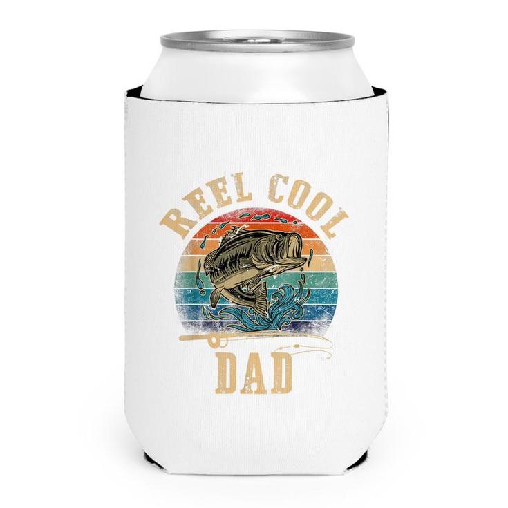 Mens Reel Cool Dad Fisherman Fathers Day Fishing  Can Cooler