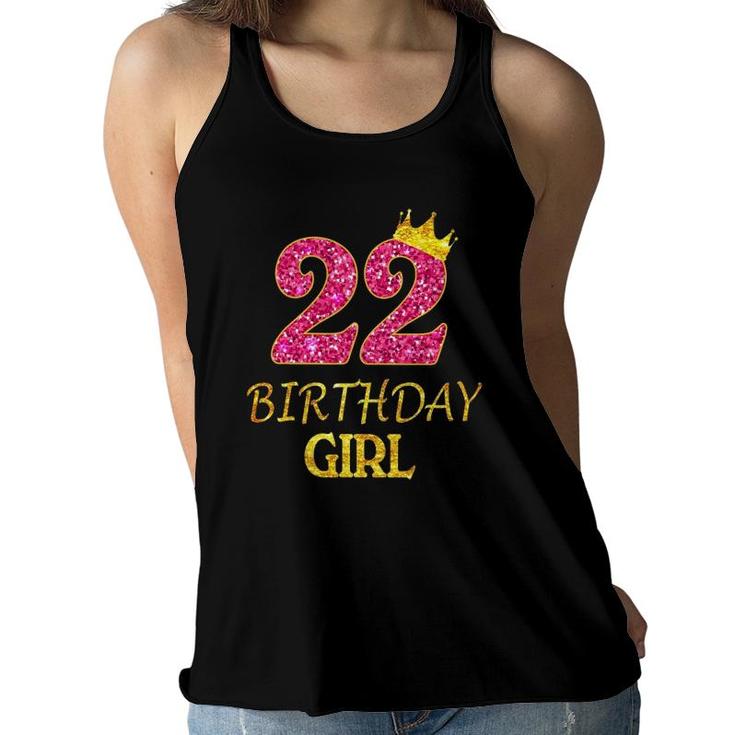 22Nd Birthday Girl Princess  22 Years Old 22Nd Gift Women Flowy Tank