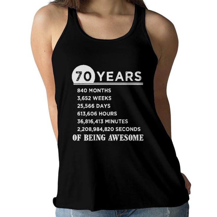 70Th Birthday 70 Years Old Anniversary Interesting 2022 Gift Women Flowy Tank