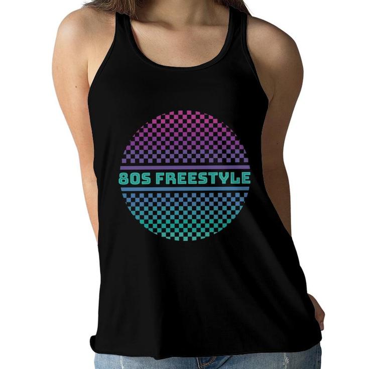 80S Freestyle I Love 80S 90S Disco Ball Music Party Women Flowy Tank