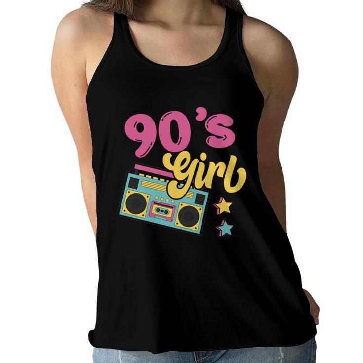 90S Party 90S Girl Party Vintage Stars Music Gift Women Flowy Tank