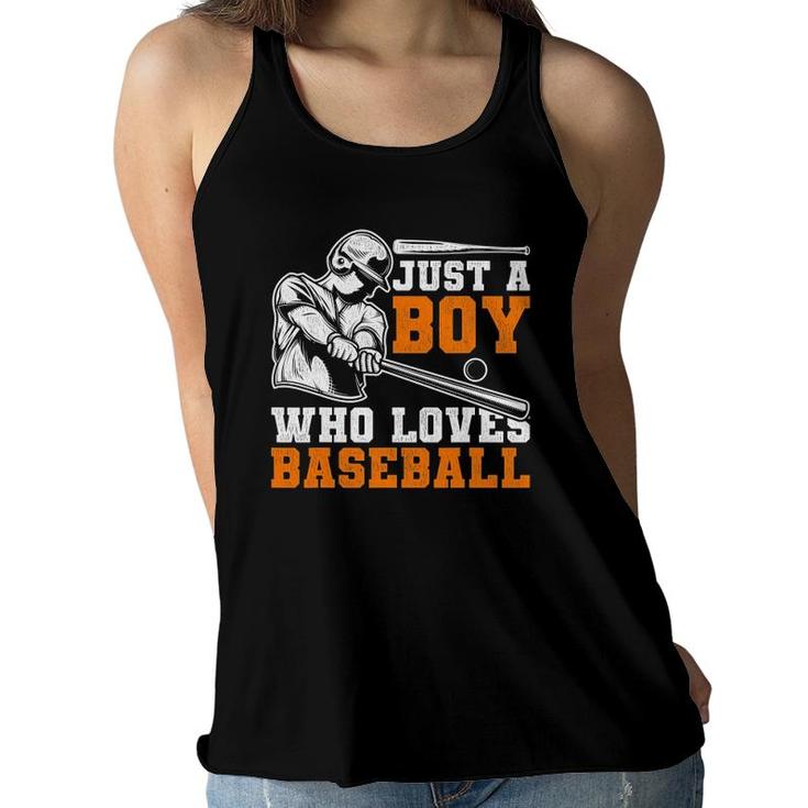 American Sport Fan Batter Baseball Player Boys Baseball Women Flowy Tank