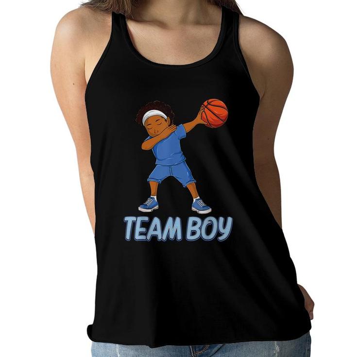Baby Announcement Party Basketball Team Boy Gender Reveal  Women Flowy Tank