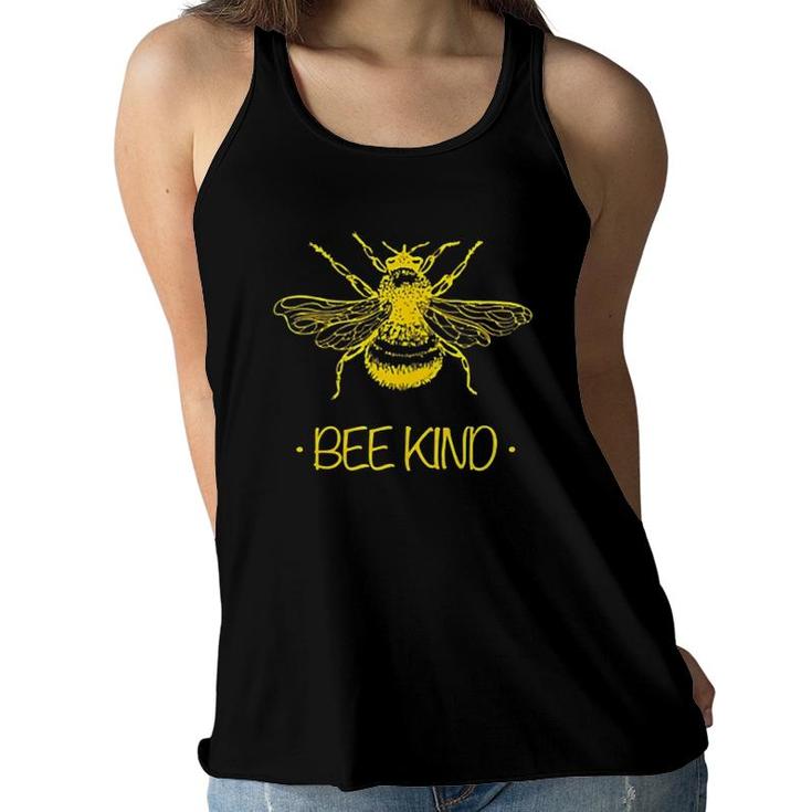 Bee Kind Summer Be Kind Feminist Nature Yellow Women Kids Women Flowy Tank
