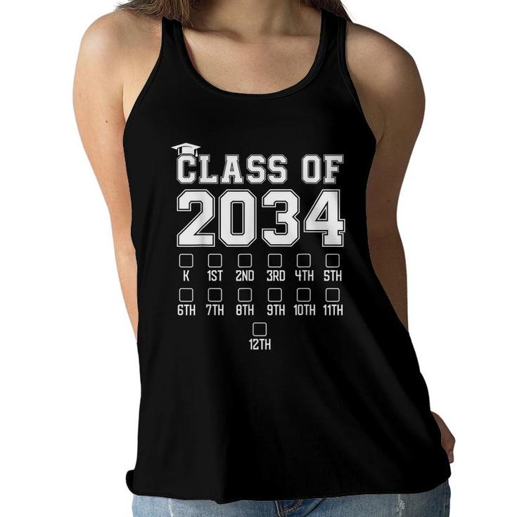 Class Of 2034 Graduate Graduation Senior 2034 Boys Girls Kid  Women Flowy Tank