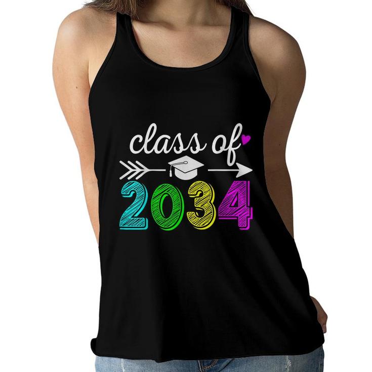Class Of 2034 Grow With Me Hello Kindergarten Back To School  Women Flowy Tank