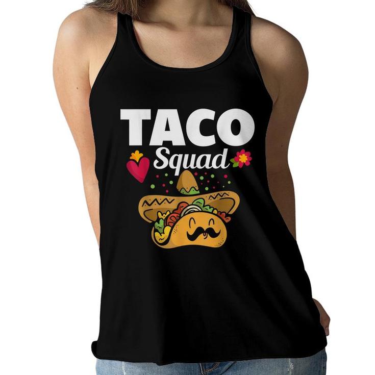 Cute Taco Squad Funny Mexican Food Lover  Women Flowy Tank