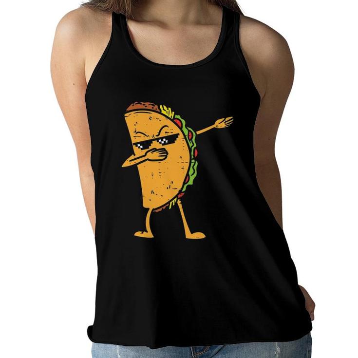 Dabbing Taco Funny Cinco De Mayo Dab Dance Kids Boys Girls Women Flowy Tank