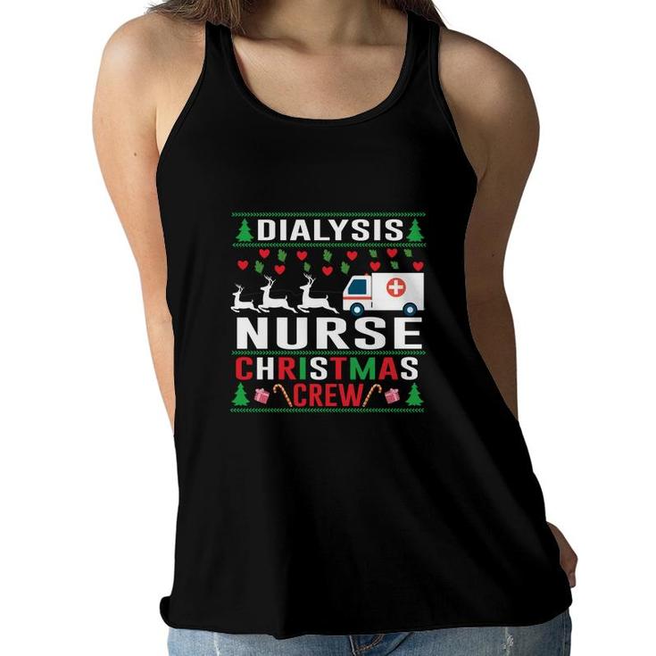 Dialysis Nurse Christmas Crew Nurse Graphics New 2022 Women Flowy Tank