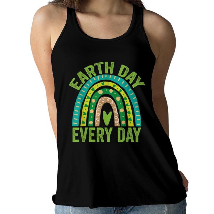 Earth Day Everyday Green Rainbow Earth Day  Women Flowy Tank