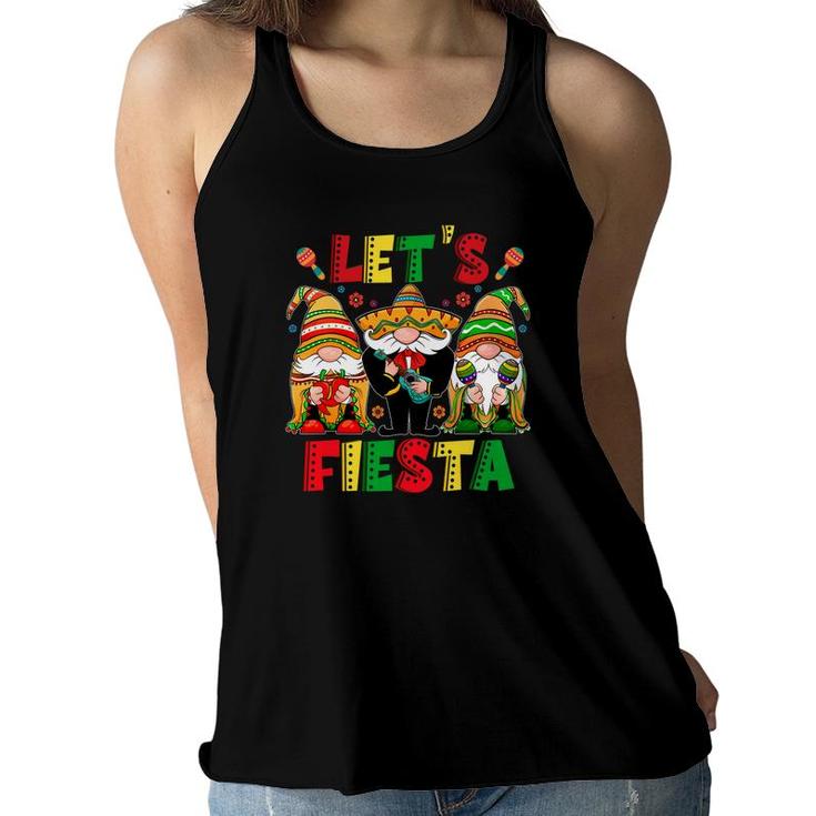 Gnomes Cinco De Mayo Lets Fiesta 5 De Mayo Women Flowy Tank