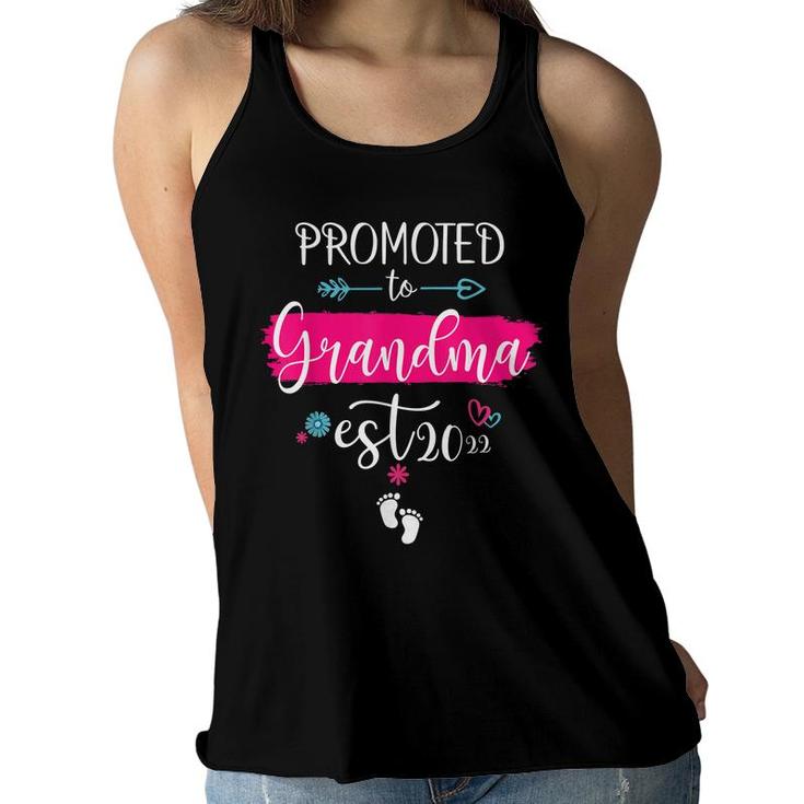 Happy Mothers Day 2022  Promoted To Grandma 2022  Women Flowy Tank