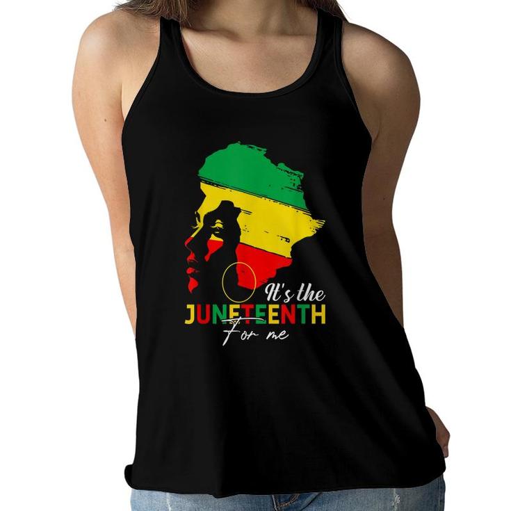 Its The Juneteenth For Me Free-Ish Since 1865 Independence   Women Flowy Tank