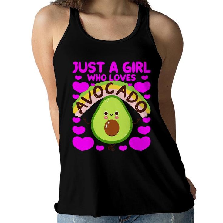 Just A Girl Who Loves Avocado Funny Women Flowy Tank