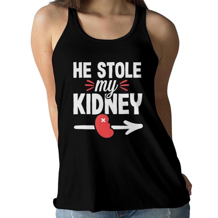 Kidney Transplant Organ Donor Funny Surgery Recovery Gift Women Flowy Tank