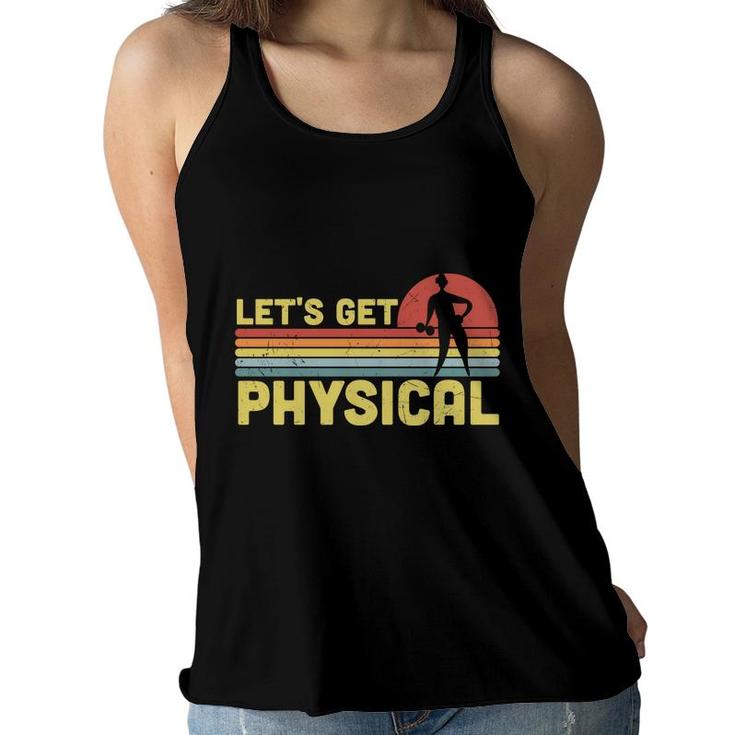 Lets Get Physical 80S 90S Styles Retro Vintage Women Flowy Tank