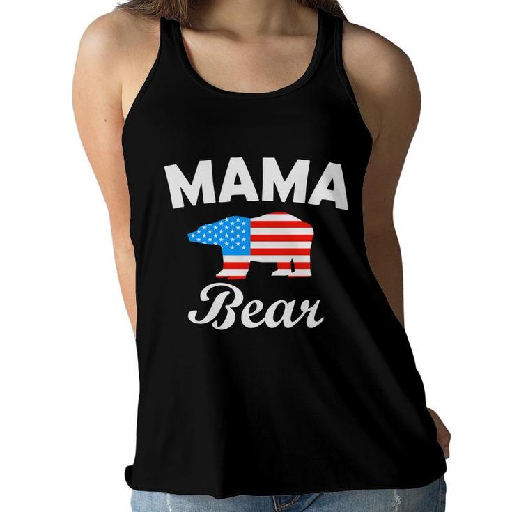 Mama Bear July Independence Day Great 2022 Women Flowy Tank