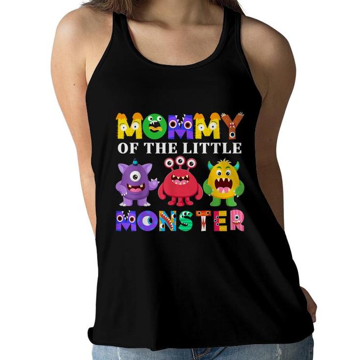 Mommy Of The Little Monster Birthday Party Family Monster  Women Flowy Tank