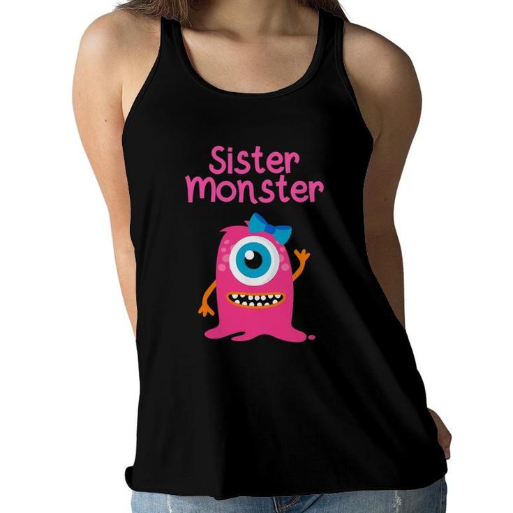 Monster For Girls And Sisters Women Flowy Tank