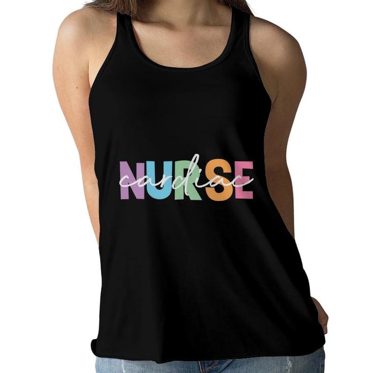 Nurse Cardiac Colorfull Great Graphic Gift New 2022 Women Flowy Tank