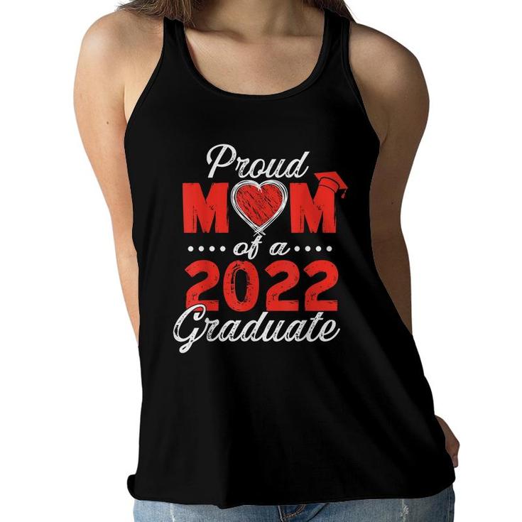 Proud Mom Of A Class Of 2022 Graduate Senior 22 Mommy Gifts  Women Flowy Tank