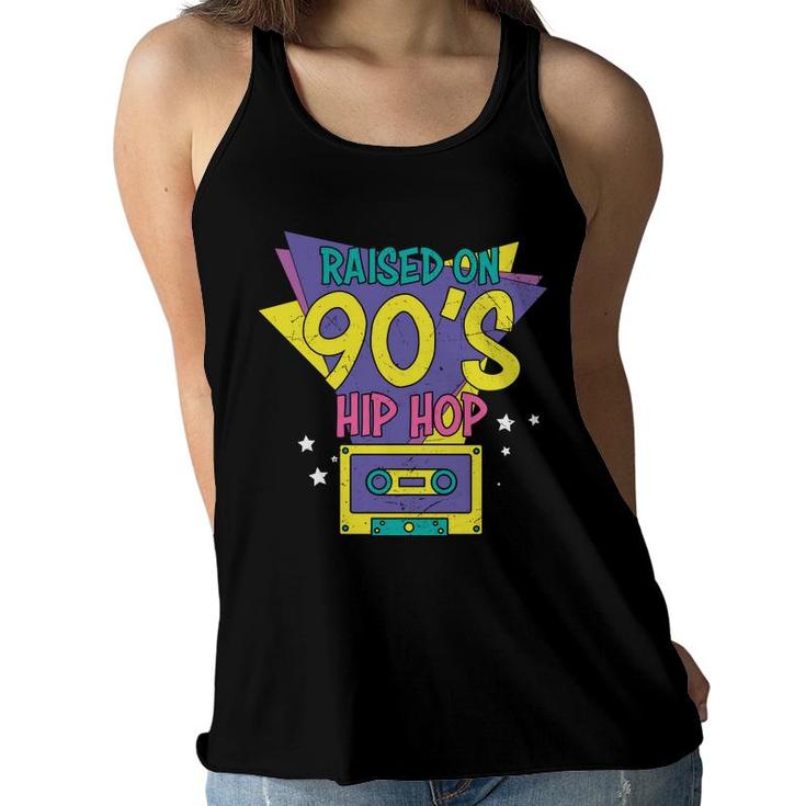 Raised On 90S Styles Hip Hop 80S 90S Styles Women Flowy Tank