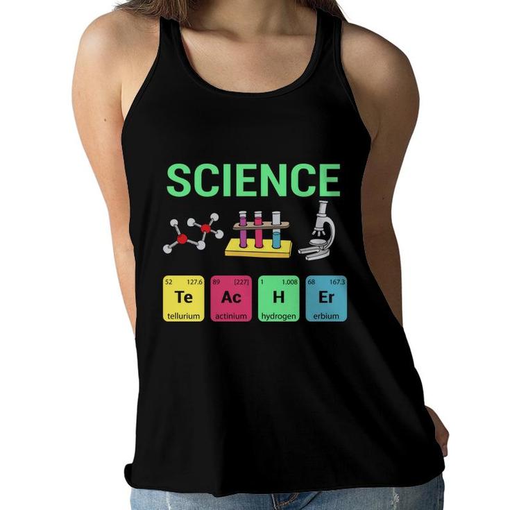 Science Green Graphic Teacher Great Colors Women Flowy Tank