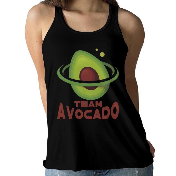 Team Avocado Is Best In Metaverse Funny Avocado Women Flowy Tank