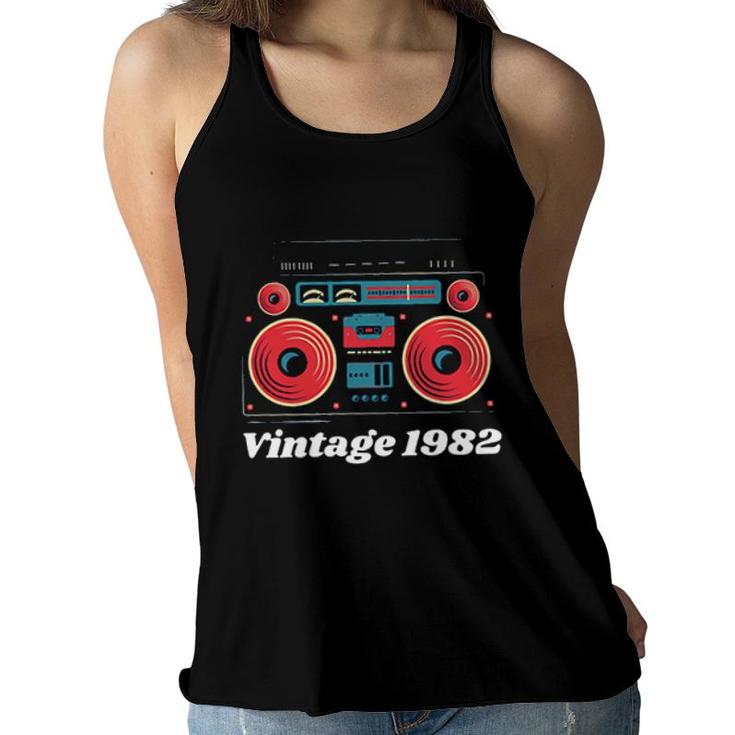 Vintage 1982 Radio Vintage Style Great Gift Women Flowy Tank