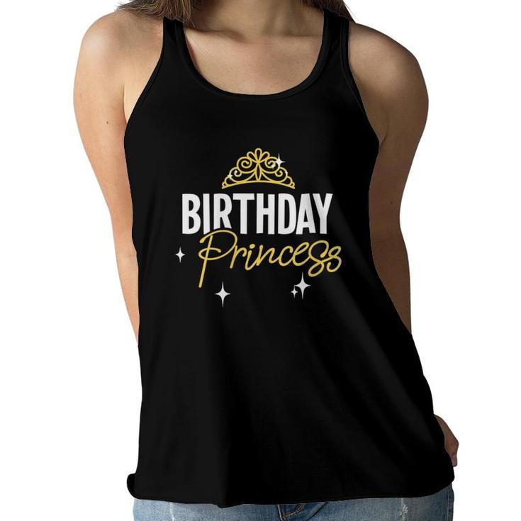 Womens Funny Birthday Princess Party Gift For Women And Girls Women Flowy Tank