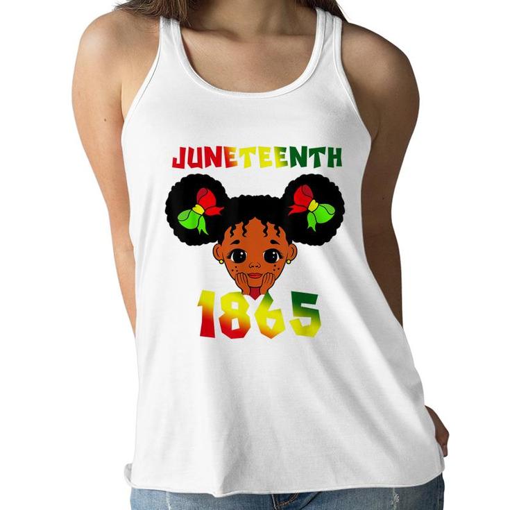 Black Girl Juneteenth 1865 Kids Toddlers Celebration   Women Flowy Tank