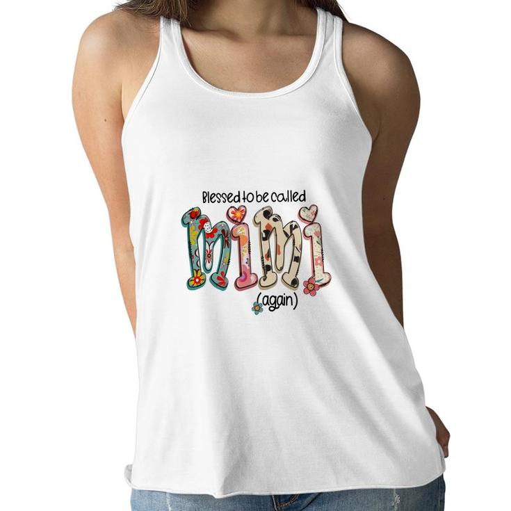 Blessed To Be Called Mimi Again Gift For Grandma New Women Flowy Tank